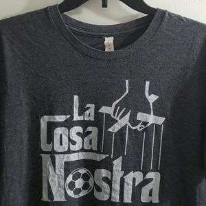 La cosa nostra soccer mens tshirt sz large